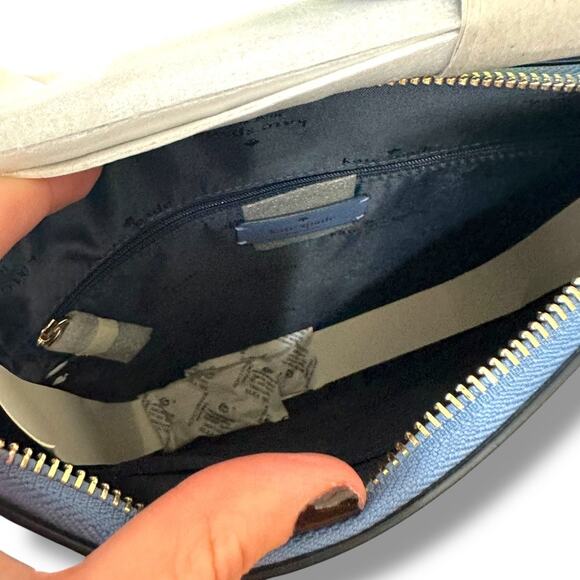 Kate Spade New York Fresh Blue Sadie North South Saffiano Leather Crossbody Bag - Picture 9 of 10